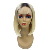 #1b/613 Bob Style Lace Wig with Elastic Band