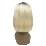 #1b/613 Bob Style Lace Wig with Elastic Band