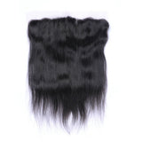 Straight Virgin Human Hair Natural Black Frontal