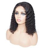 Bob Style Water Wave Lace Wig Naturlal Black #1B with Elastic Band