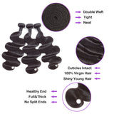 Body Wave Virgin Human Hair Natural Black Bundle (Priced individually)