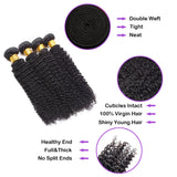 Deep Curly Virgin Human Hair Natural Black Bundle (Priced individually)