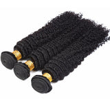 Deep Curly Virgin Human Hair Natural Black Bundle (Priced individually)