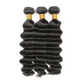 Deep Wave Virgin Human Hair Natural Black Bundle (Priced individually)