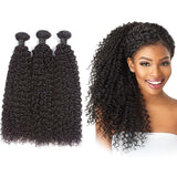 Kinky Curly Virgin Human Hair Natural Black Bundle (Priced individually)