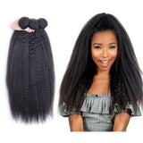 Kinky Straight Virgin Human Hair Natural Black Bundle (Priced individually)