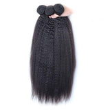 Kinky Straight Virgin Human Hair Natural Black Bundle (Priced individually)