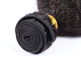 Kinky Straight Virgin Human Hair Natural Black Bundle (Priced individually)