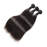 Straight Virgin Human Hair Natural Black Bundle (Priced individually)