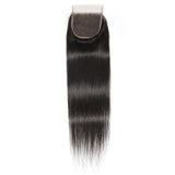 Straight Human Hair Natural Black HD Lace Closure