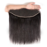 Straight Human Hair Natural Black HD Lace Frontal